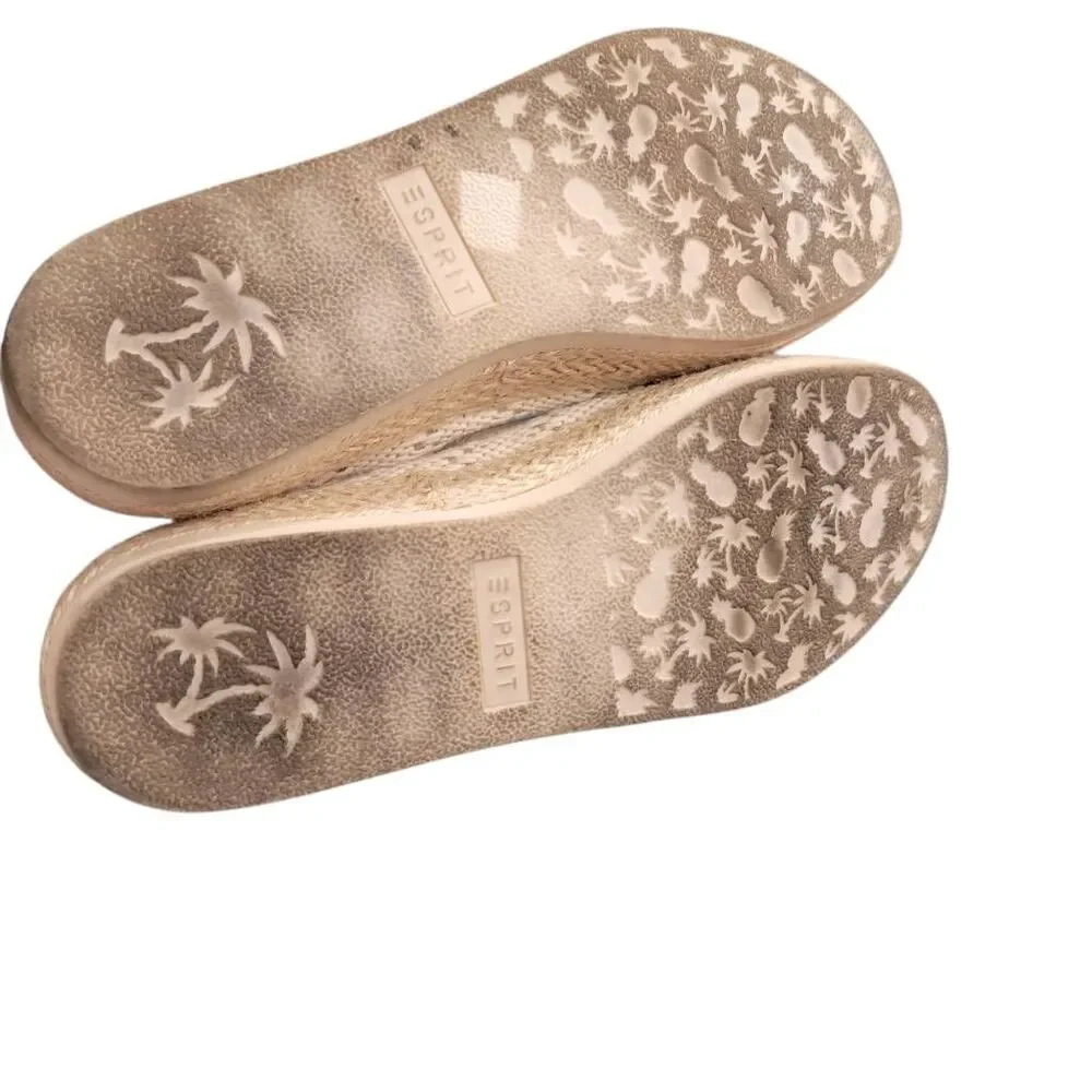 Esprit Nadine Fashion Sneaker Cream Crochet Comfy Loafer Espadrille Shoe - Picture 8 of 10